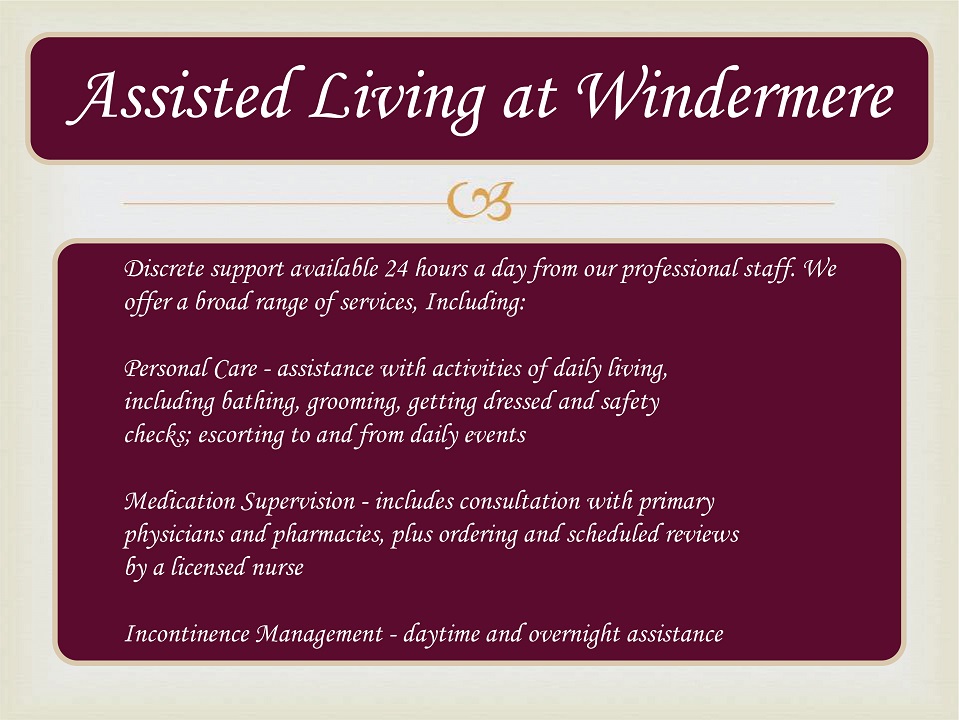 Assisted Living at Windermere